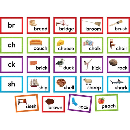 Teacher Created Resources Consonant Blends & Digraphs Pocket Chart Cards, 2PK TCR20854
